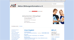 Desktop Screenshot of abi-ev.de