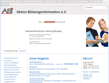Tablet Screenshot of abi-ev.de